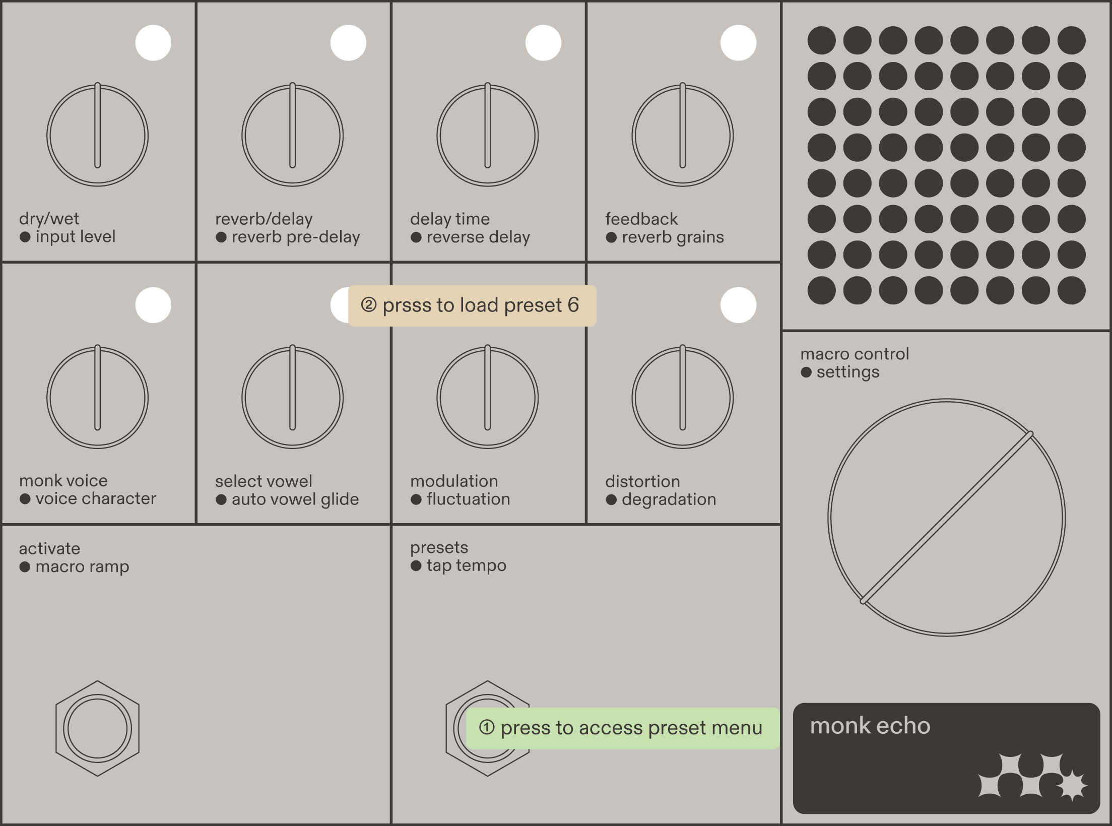 monk echo: load preset with button
