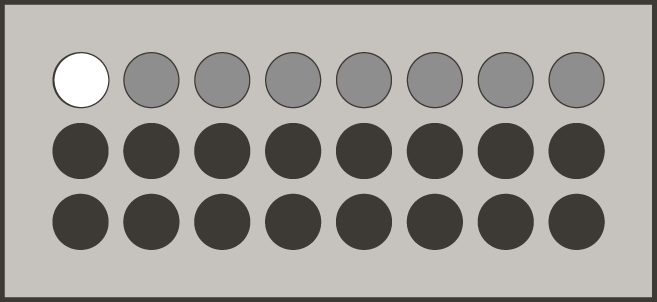 dot display showing the BYPASS setting