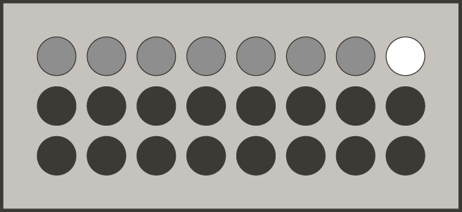 dot display showing the DISPLAY setting