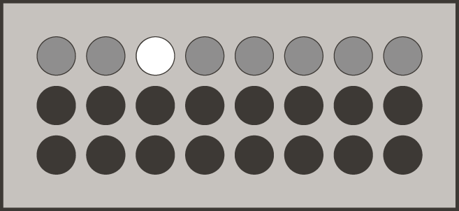 dot display showing the DRY setting