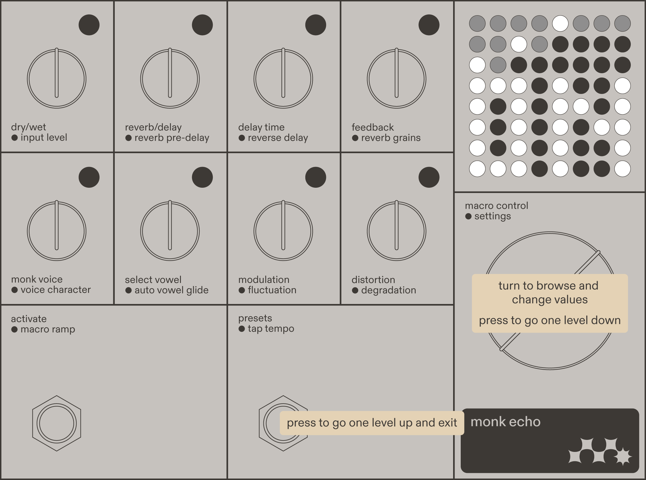 monk echo: system settings navigate