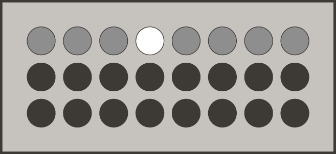 dot display showing the TAP TEMPO setting